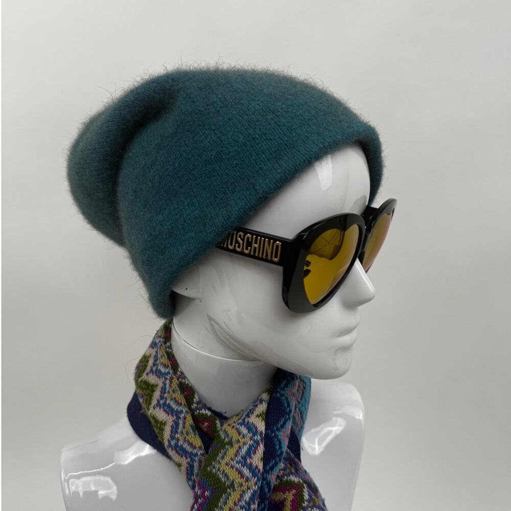 Moschino NWT Heart Shaped Jet Black Oversized Frame Sunglasses - Picture 11 of 12